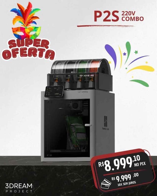 Bambu Lab P1S Combo (com AMS)