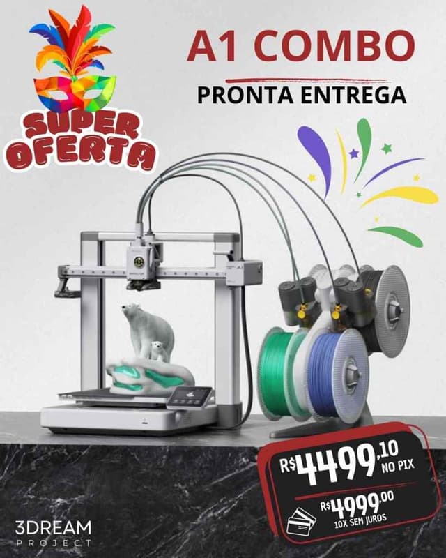 Bambu Lab A1 Combo (com AMS Lite)